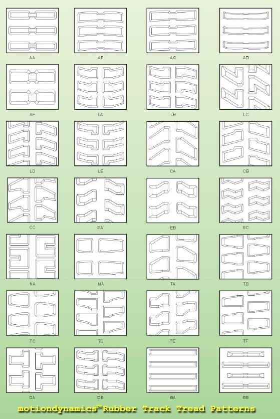motiondynamics Rubber Track Tread Patterns